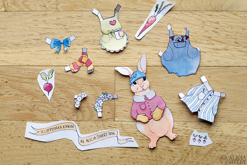 Bunny cut-out doll printable by Alicia Sivertsson. Bunny cut-out doll printable by Alicia Sivertsson. aliciasivert alicia sivert rabbit kanin klippdocka klipp docka skriva ut skriv ut färglägg färglägga print colour color book pyjamas snickarbyxor rosett bow tie gryffindorhalsduk halsduk blommor krans blomsterkrans mössa monthly makers oktober 2016 leksaker akvarell målning måla diy skapa skapande kreat hare jacka jacket