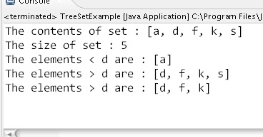 How to use TreeSet in Java with example ?. | Learn Java by Examples