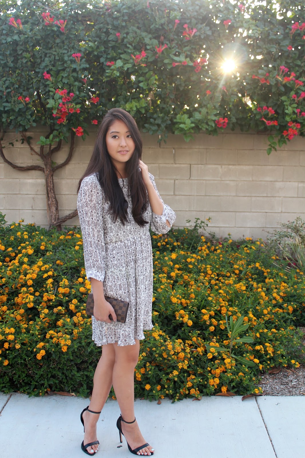 Young, Casual, Chic: Floral Dress and Strappy Sandals