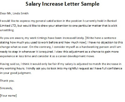 salary increase letter sample, salary increase letter template 