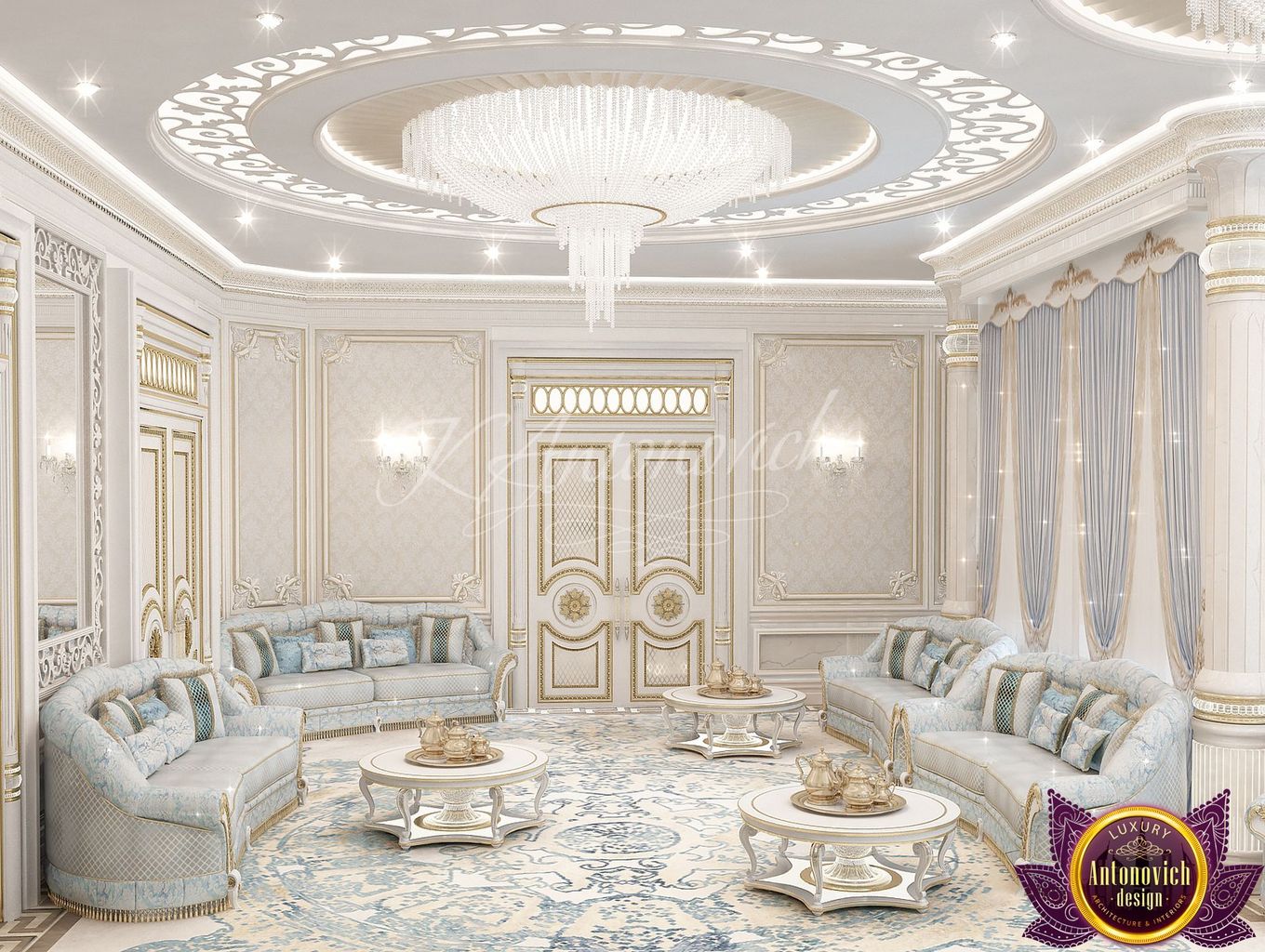 LUXURY ANTONOVICH DESIGN UAE: Living room design ideas of Katrina ... LUXURY ANTONOVICH DESIGN UAE: Living room design ideas of Katrina ...