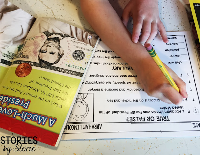 These comprehension checks are a great way to make sure your students understand what they read about each president.