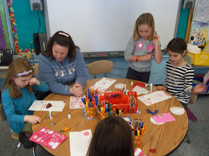 Creating Our Valentine Bags