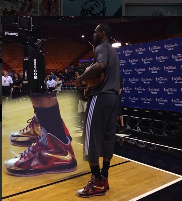 lebron wearing shoes