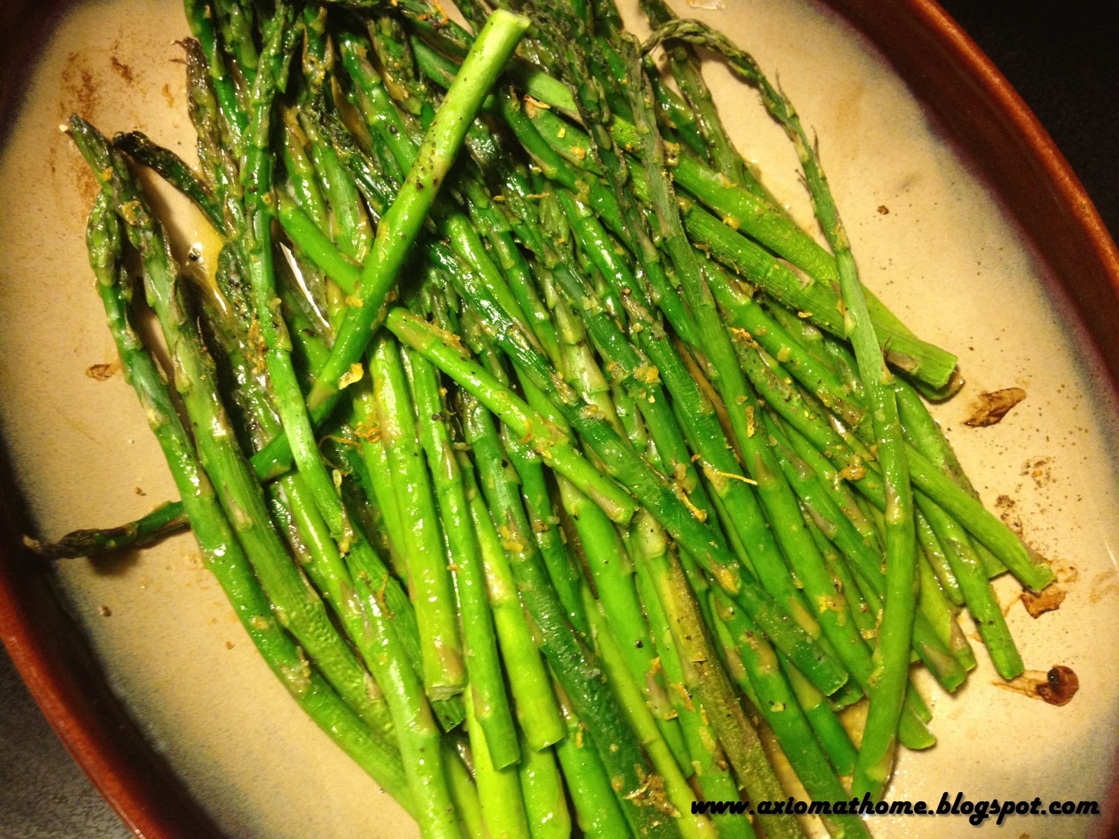 Axiom At Home Roasted Asparagus with Lemon Zest