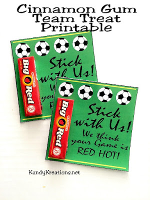  Encourage your team to stick with it through the end of the season with this Team Treat printable.  Using a pack of cinnamon gum and this free printable, you're team will be excited to do well on their next game.