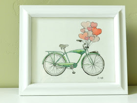 Watercolor Bike Painting
