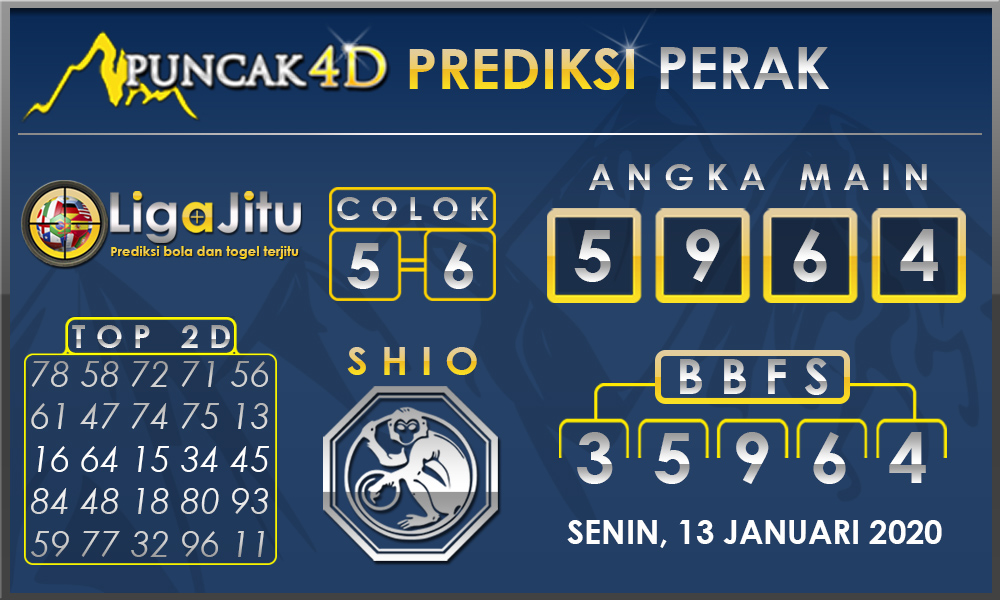 PREDIKSI TOGEL PERAK PUNCAK4D 13 JANUARI 2020