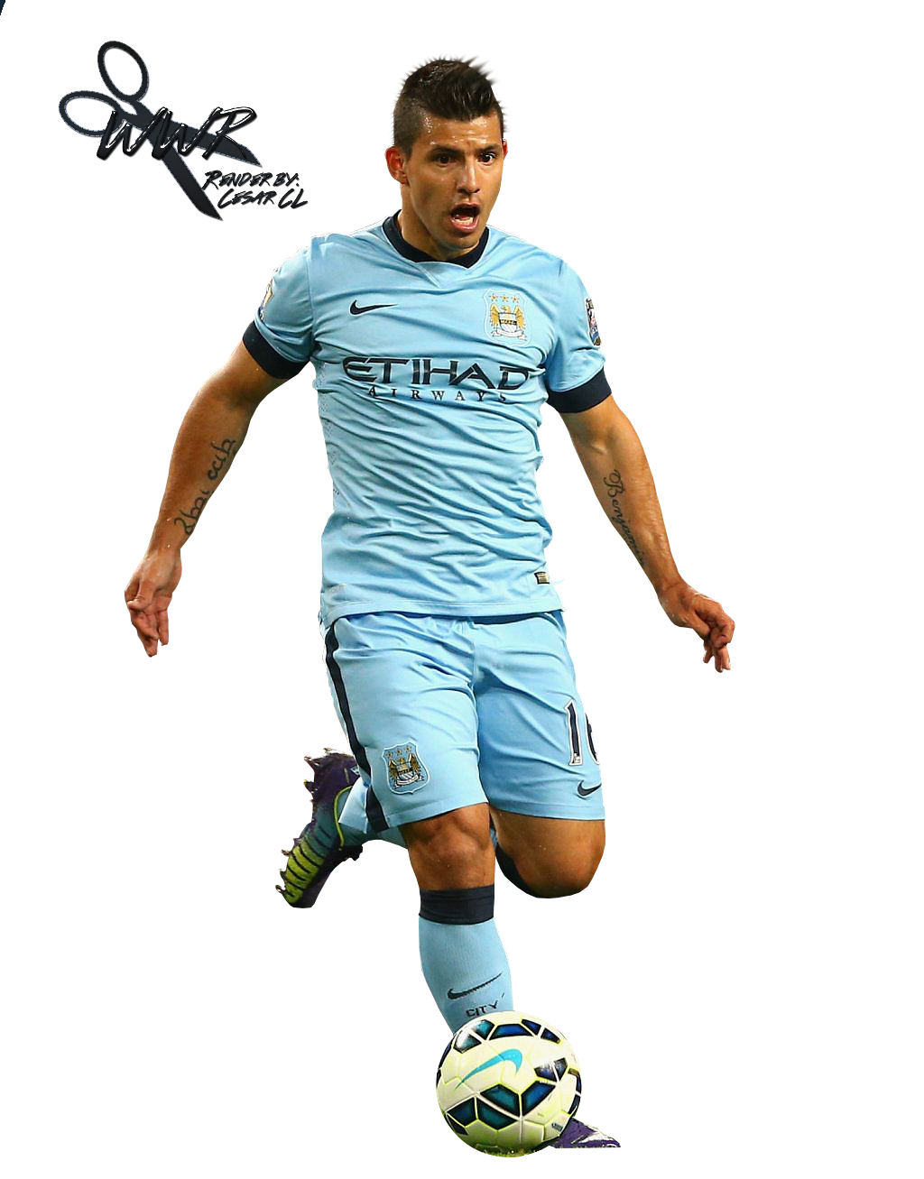 Autographed/Signed Sergio Kun Aguero 2021 Argentina Blue Soccer