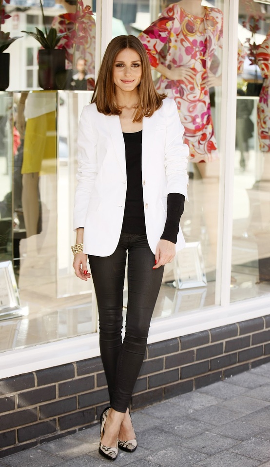 outfit blazer blanco formal