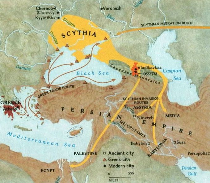 Карта расселения скифов