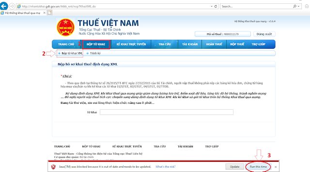 Hướng dẫn nộp tờ khai phí lệ phí điện tử nhantokhai.gdt.gov.vn