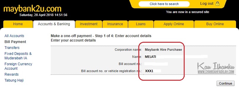 Bayar loan kereta public bank melalui maybank2u forex indicator forex yang bagus indonesian