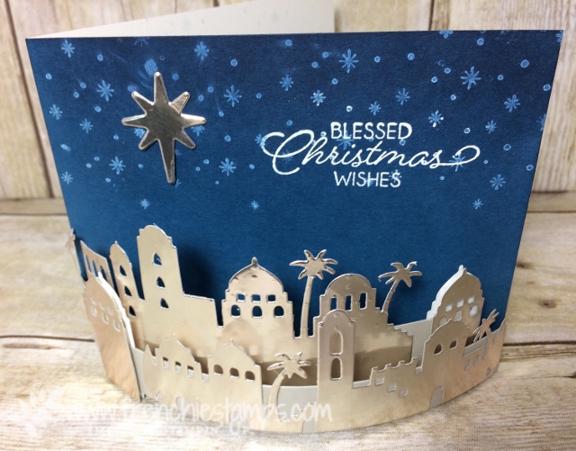 Bend Fold Card, Night in Bethlehem, Bethlehem Edgelits Dies, Stampin'Up!, Frenchiestamps Bend Fold Card, Night in Bethlehem, Bethlehem Edgelits Dies, Stampin'Up!, Frenchiestamps