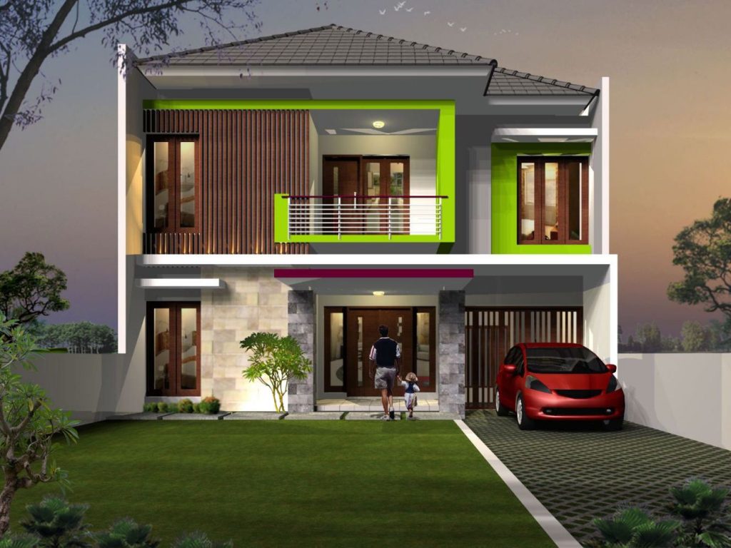Jasa Gambar  Rumah  Bali Minimalis  Modern 2  Lantai  Dengan  