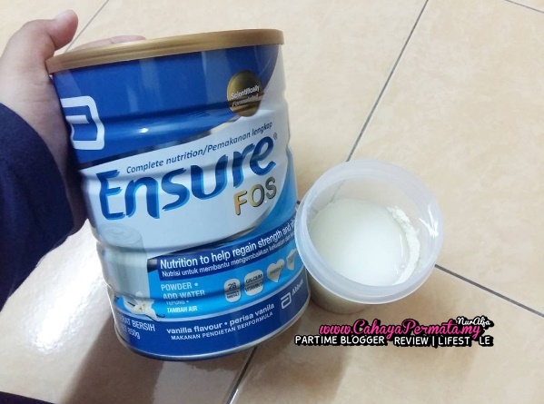 Product Review: Susu Ensure FOS. Baik untuk penghadaman 