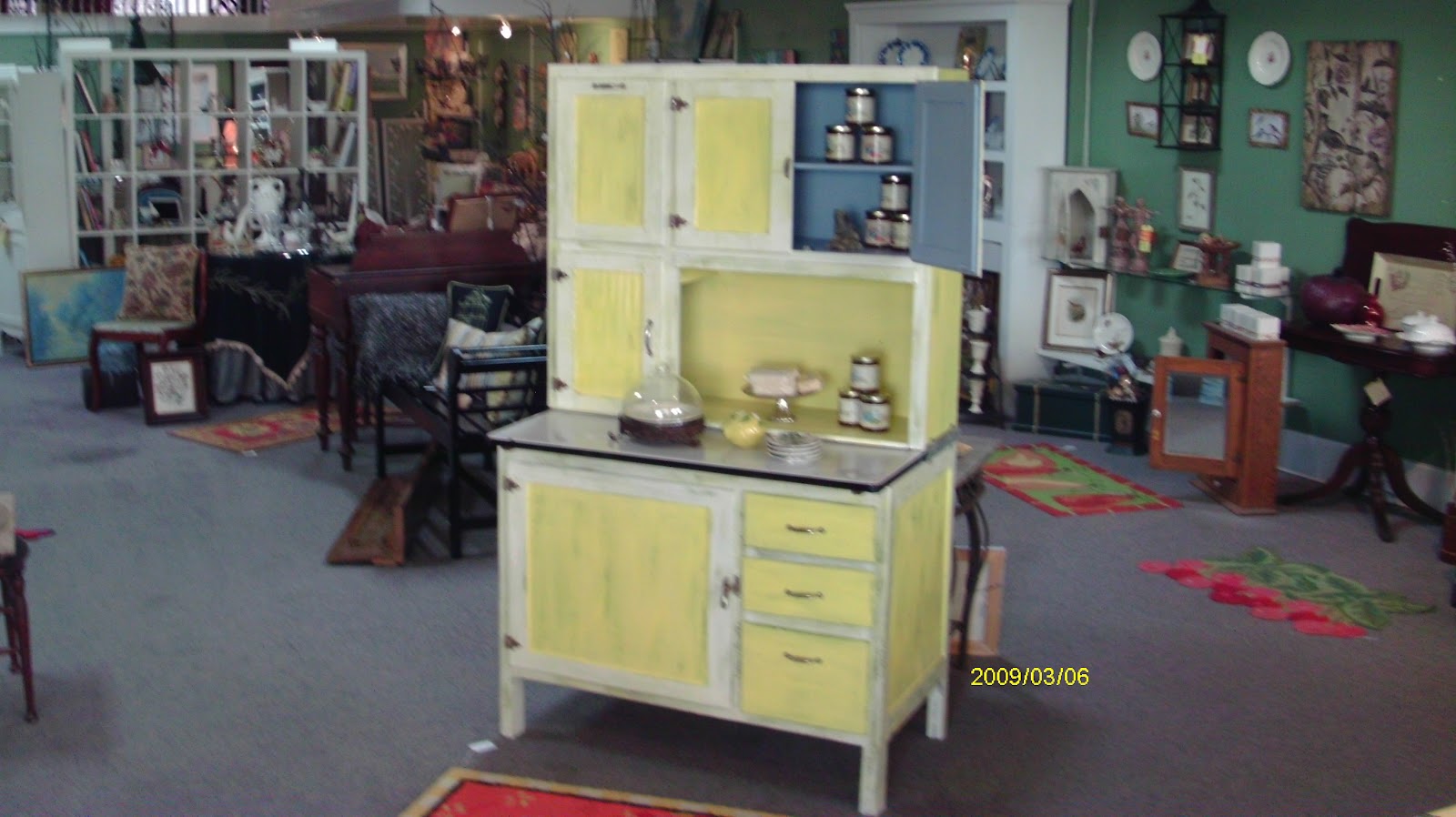 Margaret Mcelroy Interior Design Newly Painted Hoosier Cabinet