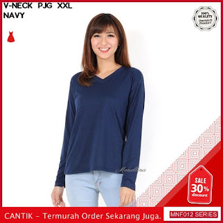 MNF012A85 Atasan Spandex Wanita V neck Panjang Lengan 2019 BMGShop