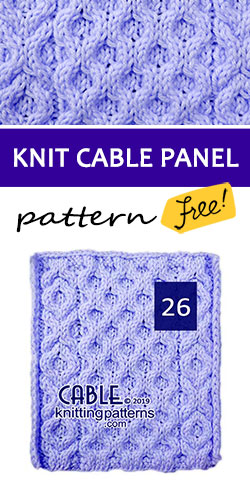 Knitted Cable Panel Pattern 26 Knitted Cable Panel Pattern 26