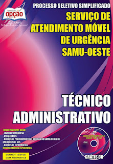 Apostila Concurso CIS-URG SAMU OESTE-MG - TÉCNICO ADMINISTRATIVO.