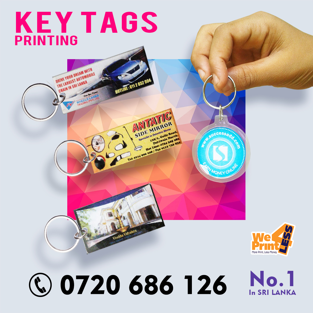 Key Tag Printing in Sri Lanka Lanka Advertising