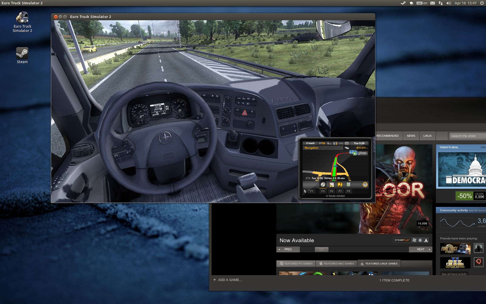 SCS Software's blog: Public Linux Beta of Euro Truck Simulator 2