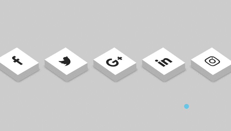 Animated Social Icons 3d preview
