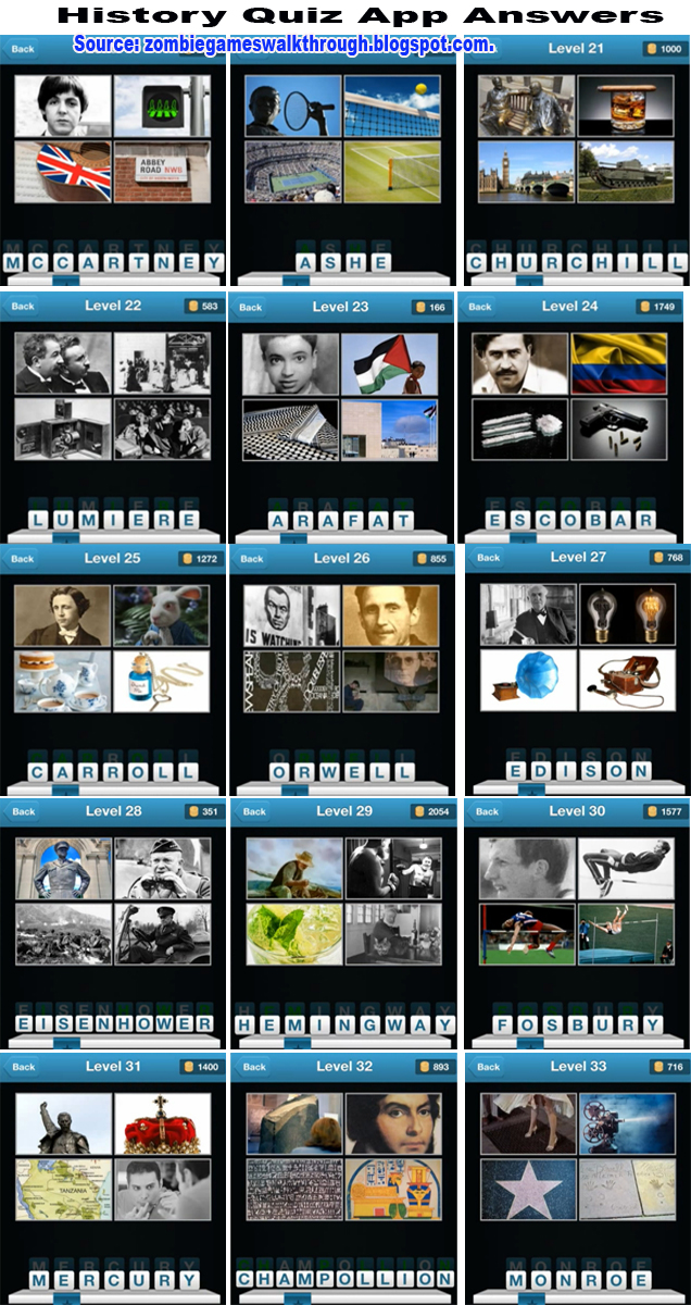 History Quiz App Answers Zombie Games Walkthrough