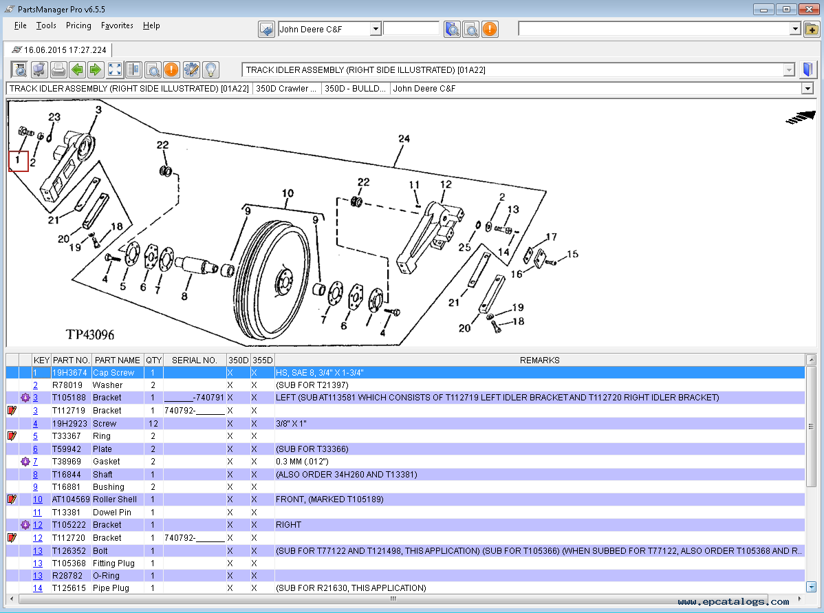 JOHN DEERE catalogosepc