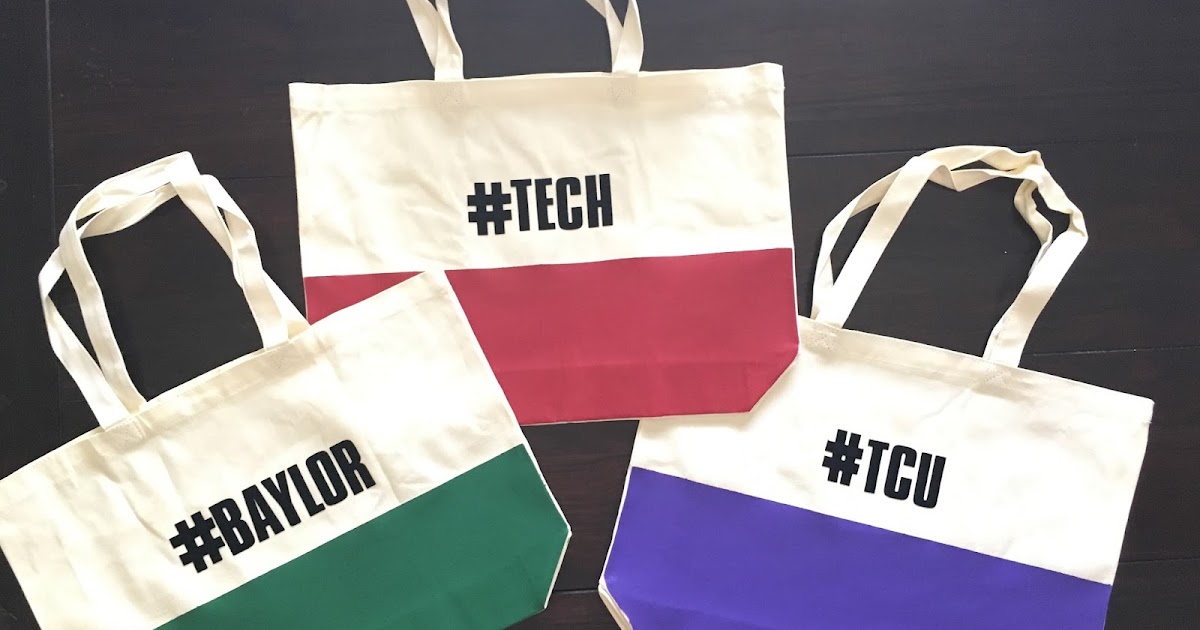 Crafty Texas Girls: DIY Graduation Gift: College Hashtag Tote Bag