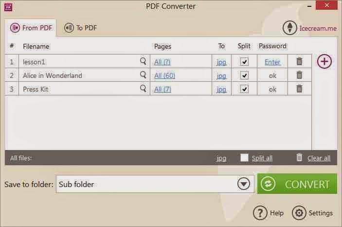 برنامج مجاني لتحويل الملفات والمستندات والصور من وإليPDF بسهولة Icecream PDF Converter 