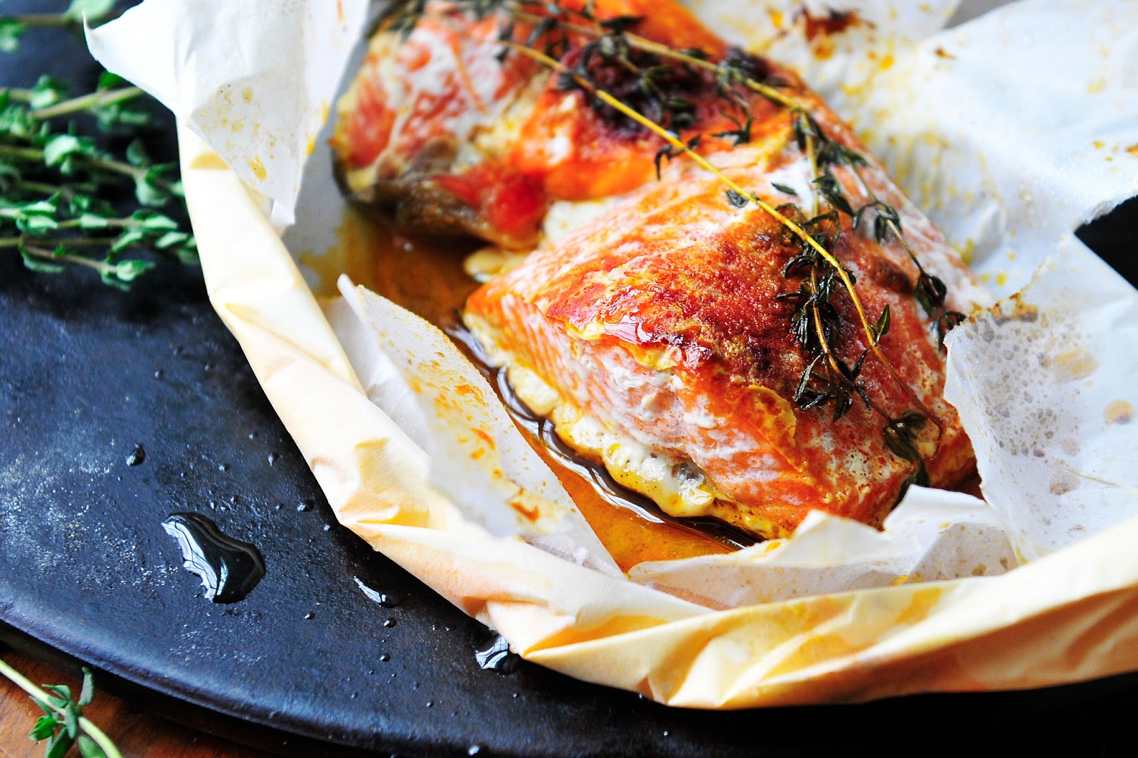 Simply Gourmet Parchment Poached Salmon Pouches SundaySupper