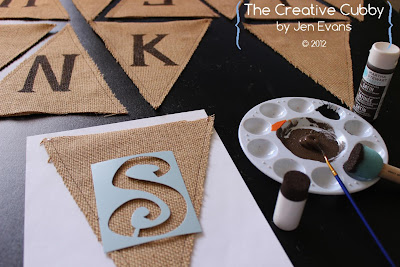 The Creative Cubby: Give Thanks Burlap Bunting