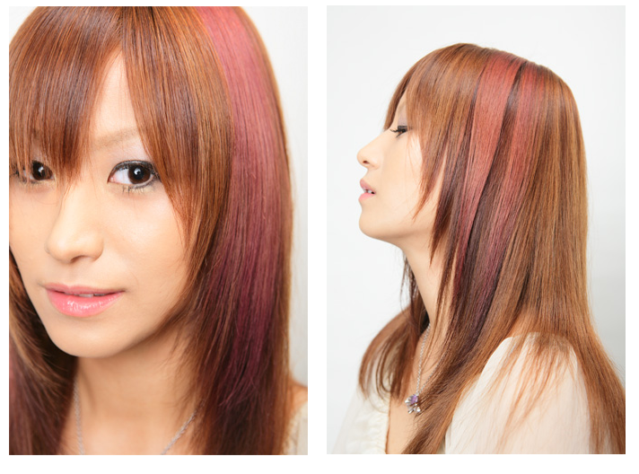 สีผมน้ำตาลประกายชมพู สีผมน้ำตาลประกายชมพู