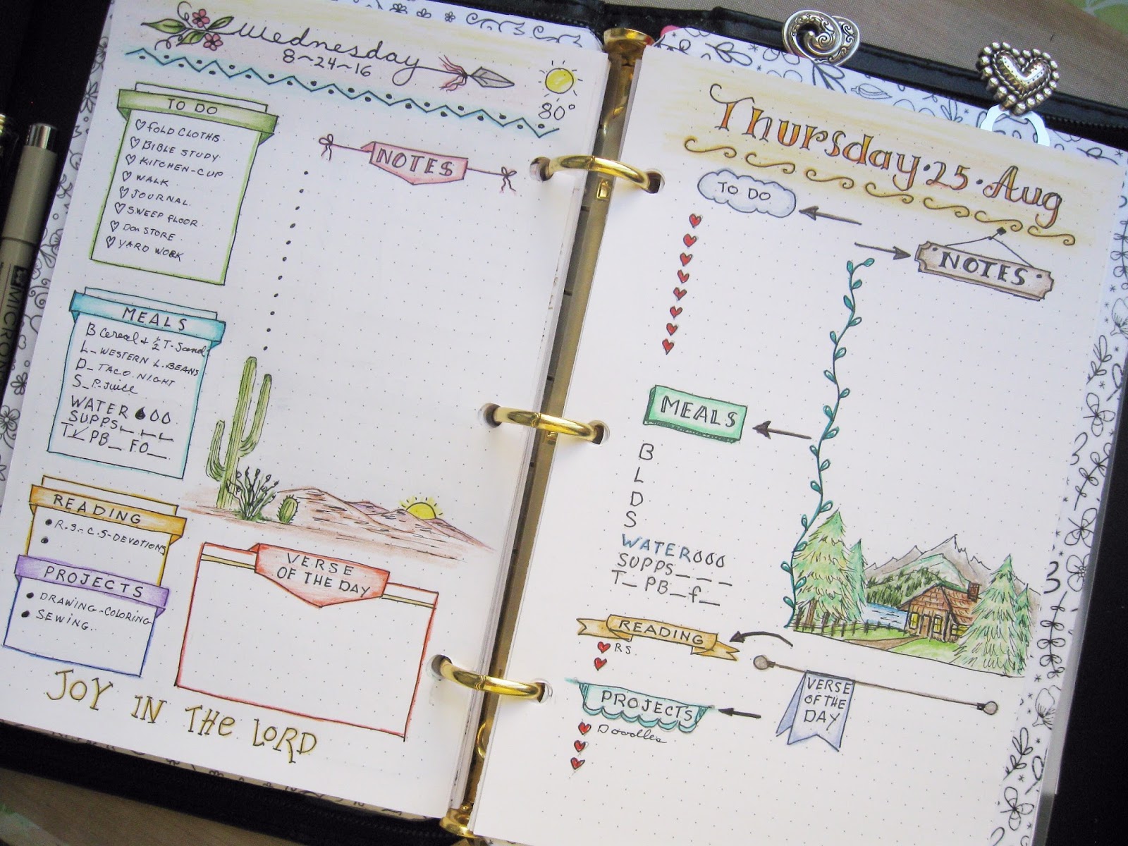 A Palette Full Of Blessings Bullet And Journal Pages
