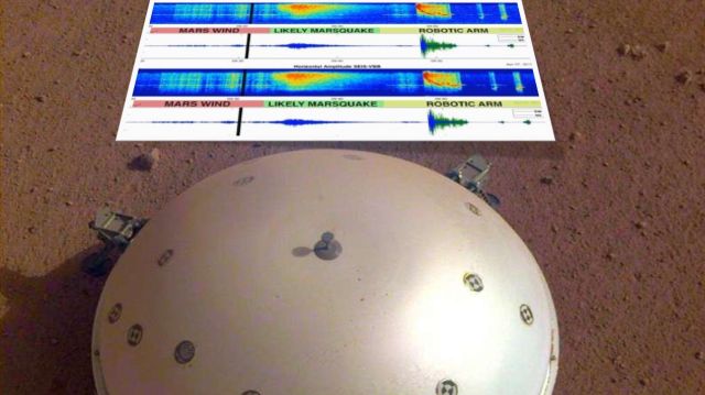 First likely Marsquake heard by NASA's InSight sounds like an underground high-speed train  Marsquake%2BInSight%2BNASA