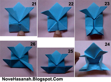 cara membuat origami kodok yang dapat melompat
