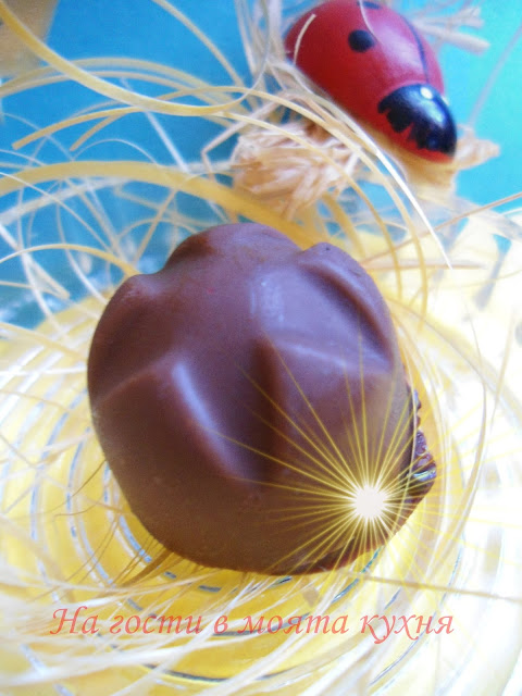 Домашни шоколадови бонбони с лек дъх на мента