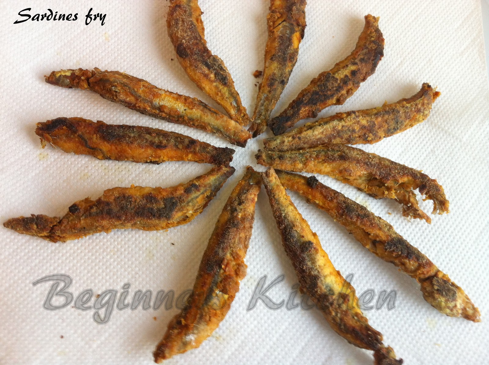 Beginners Kitchen Sardines fry/ Tarle fry