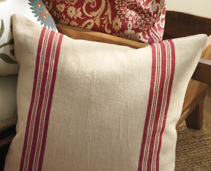 House of FabForLess Grain sack pillows