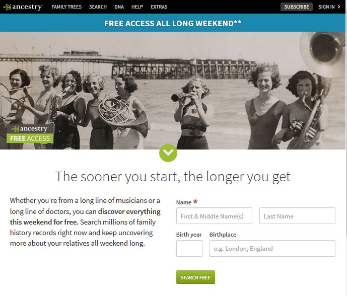 MCGG and Let's Talk...Genealogy Free Access to UK and Irish Records on