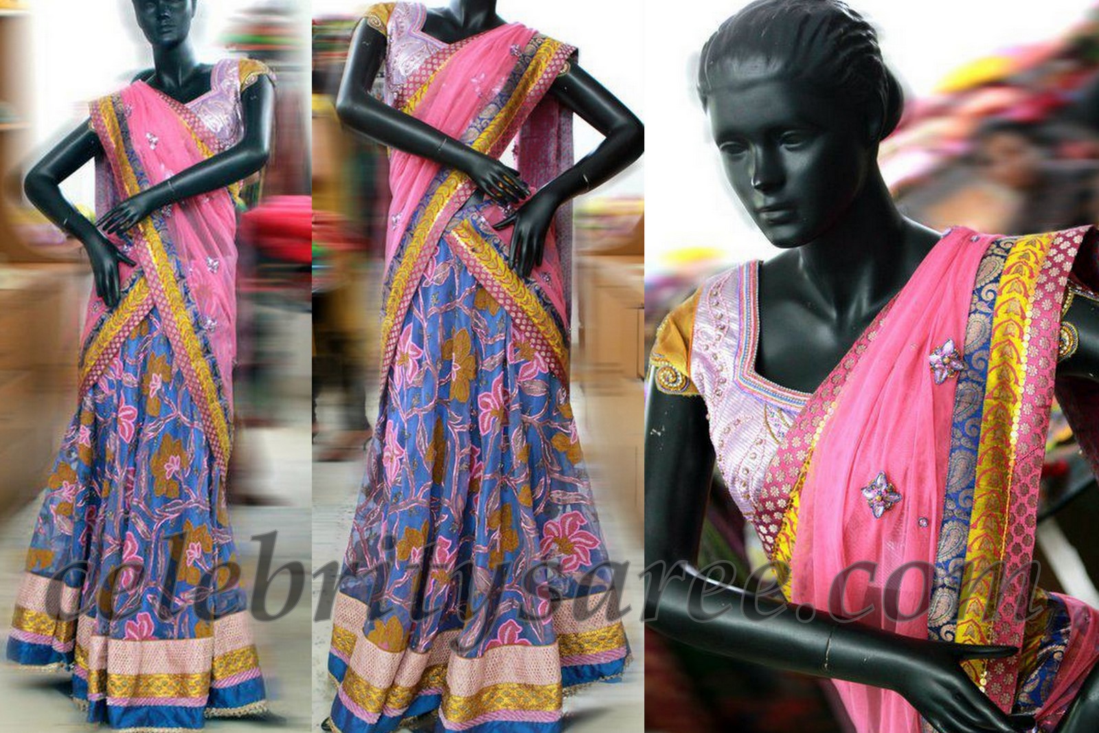 half saree pattern