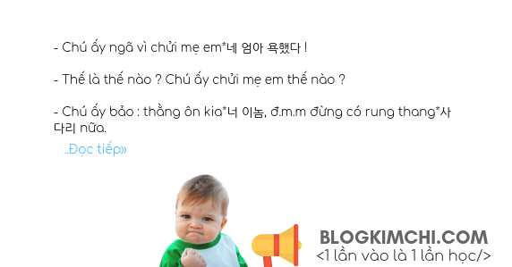 mẩu truyện cười song ngữ Việt Hàn