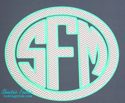 SRM Stickers Blog - Petterned Vinyl Monogram by Shantaie - #vinyl #patternedvinyl #gift #lapdesk #DIY