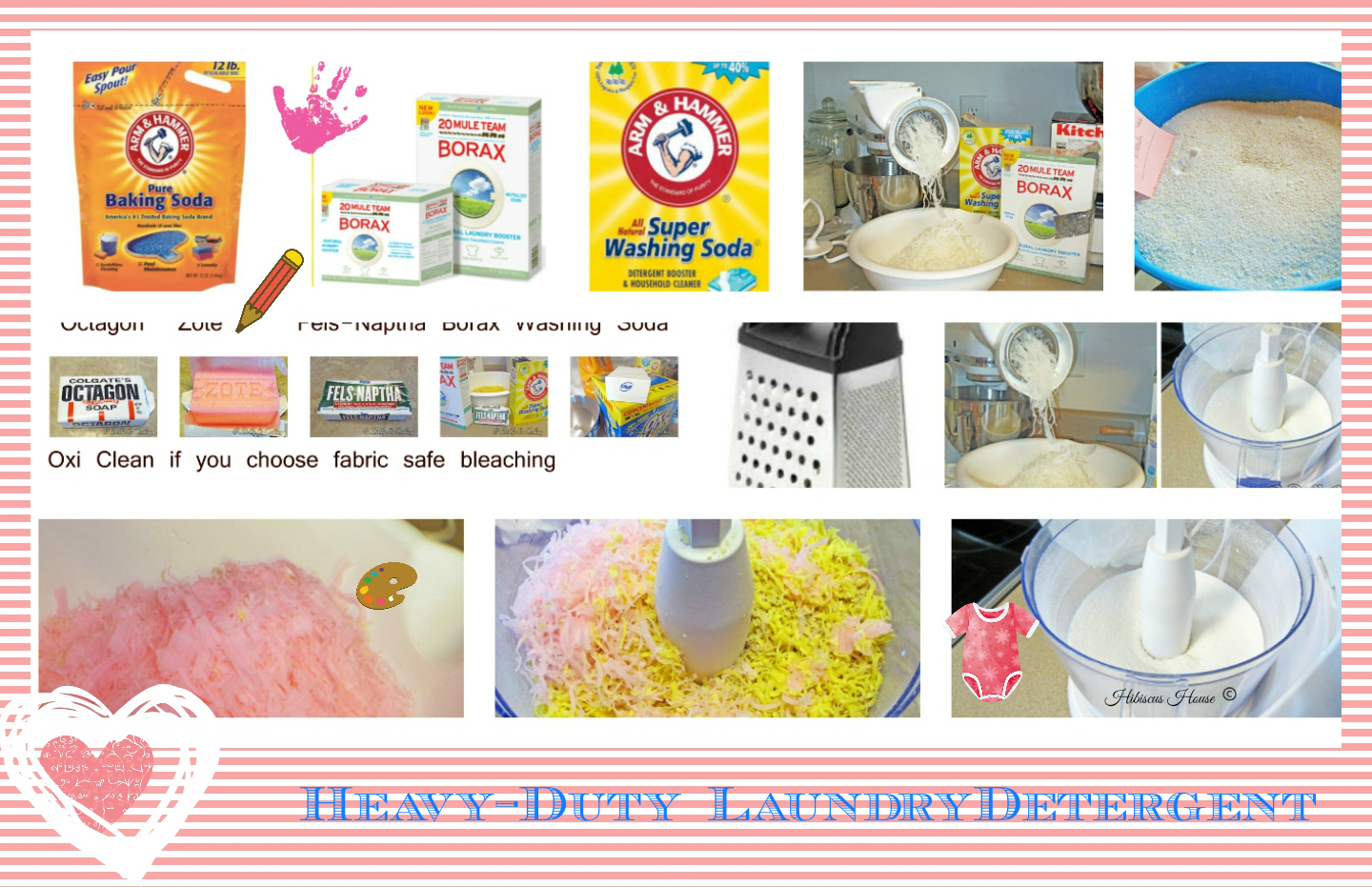 Hibiscus House Heavy Duty Homemade Laundry Detergent/Soap