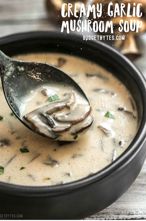 Creamy Garlic Mushroom Soup
