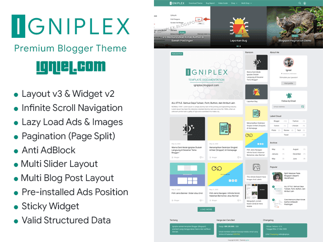 Download Igniplex Premium Blogger Theme