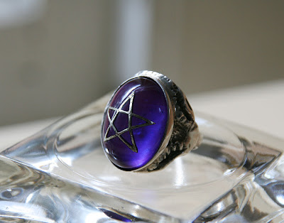 purple angel heart ring by alex streeter side