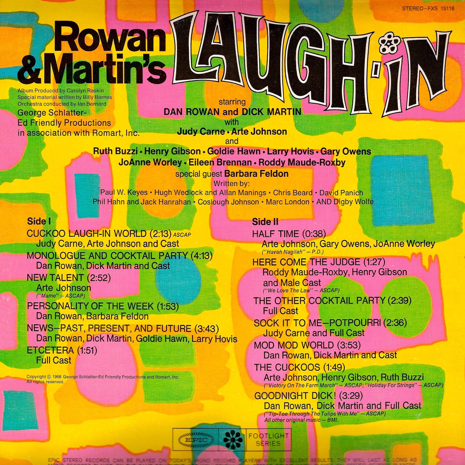 Laugh In Vintage Stand-up Comedy: Rowan & Martin - Laugh-In 1968