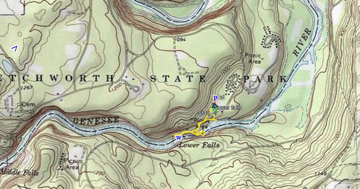 Letchworth State Park Trail Map North Map By New York State Parks
